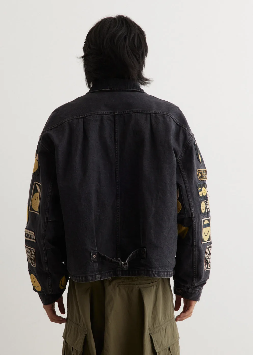 14oz BLKxBLK Denim T-Back Drizzler Jacket