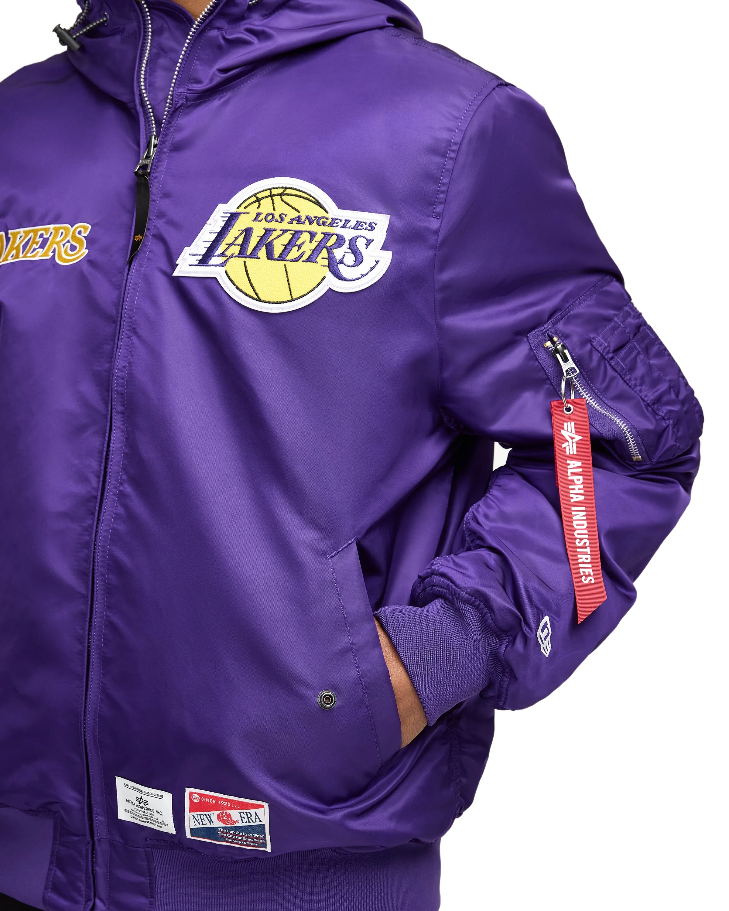 Alpha Industries x Golden State Warriors L-2B Hooded Bomber Jacket