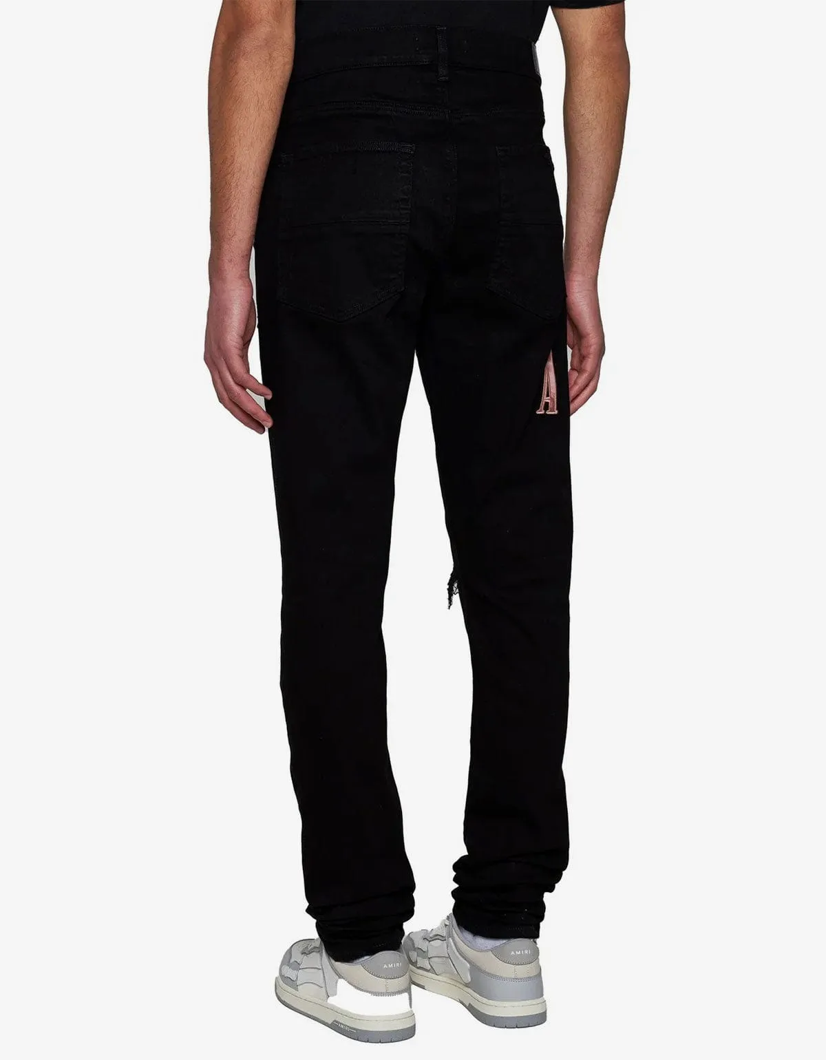 Amiri Jeans Black Tie Dye Core Logo