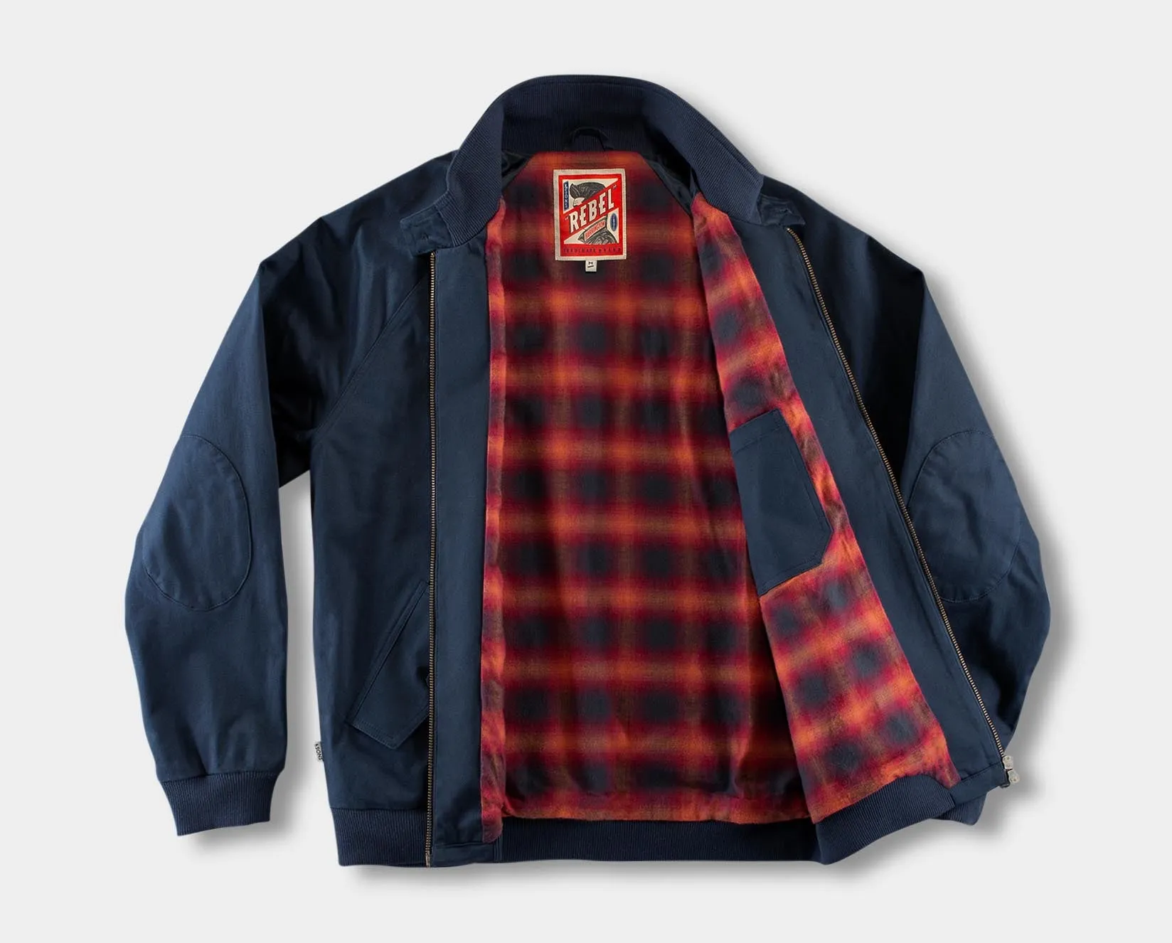 &SONS Rebel Harrington Jacket Navy