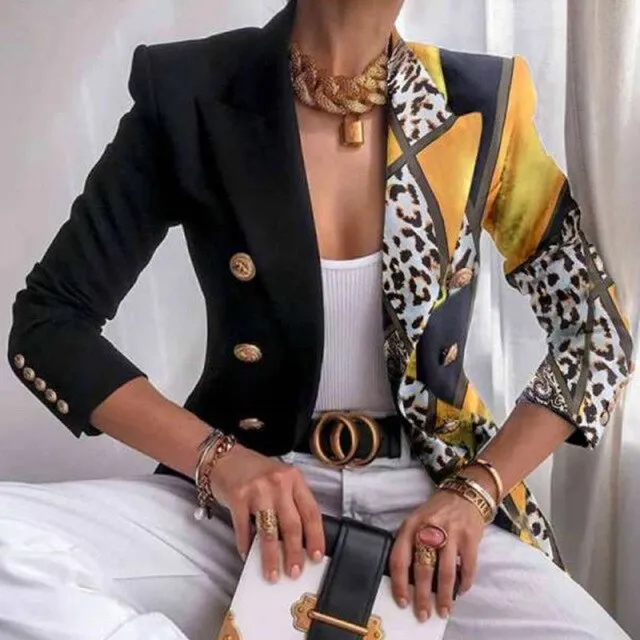 Amy Fashion - Elegant Office Lady Double Breasted Blazers