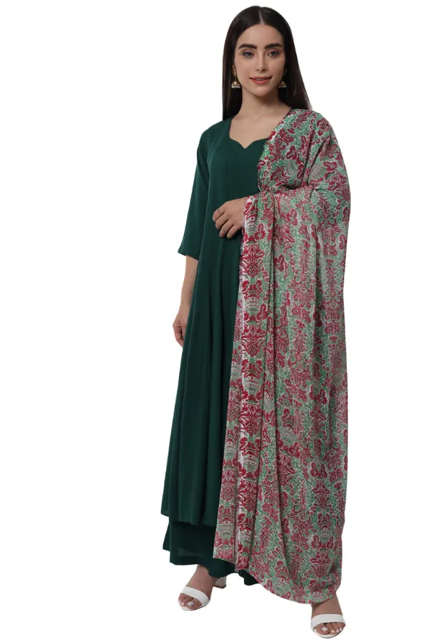 ARZ E DIL FORREST GREEN ANARKALI