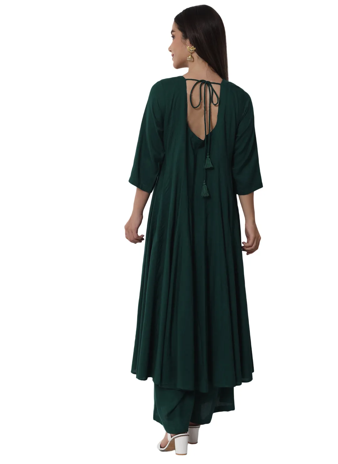 ARZ E DIL FORREST GREEN ANARKALI