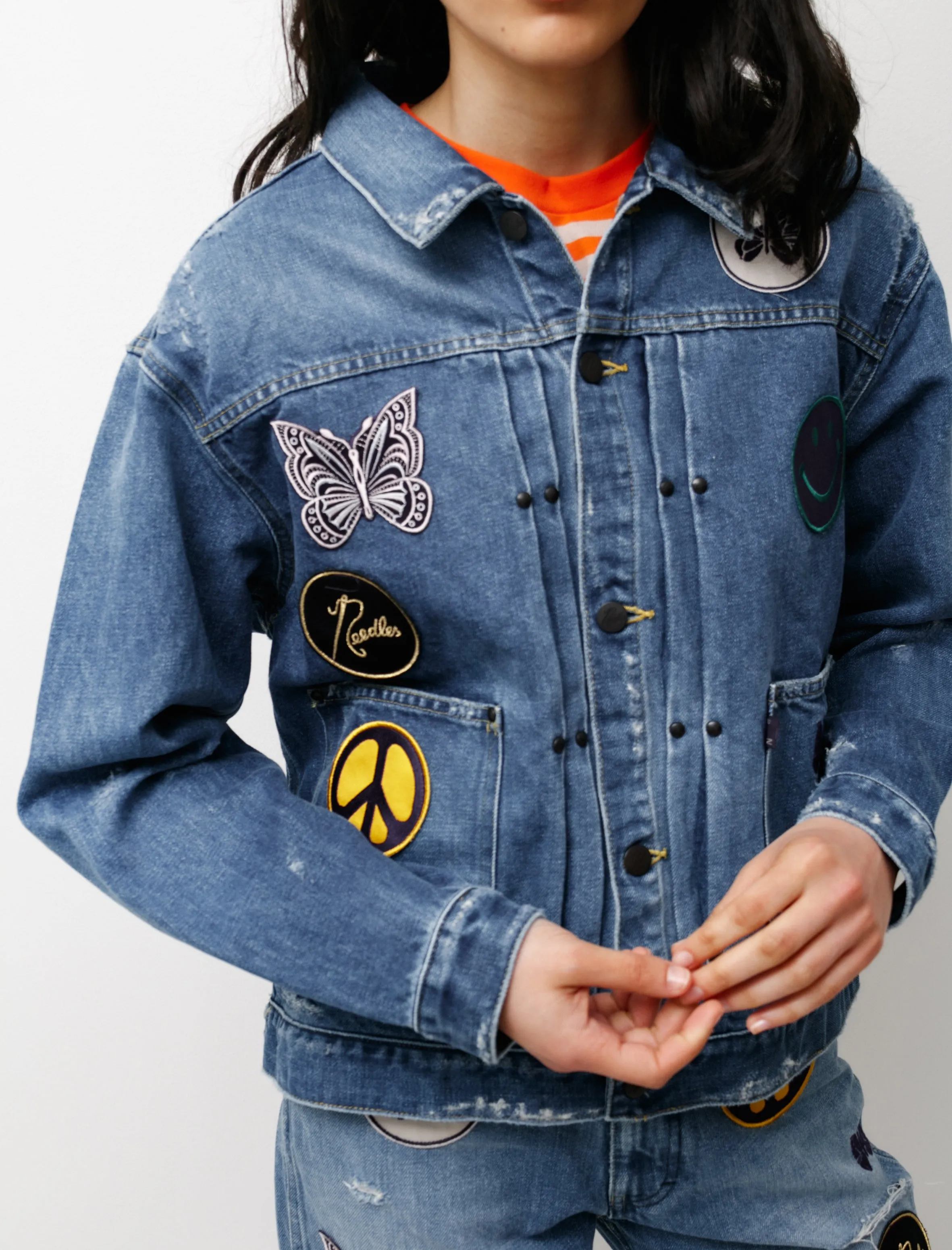 Assorted Patches Jean Jacket