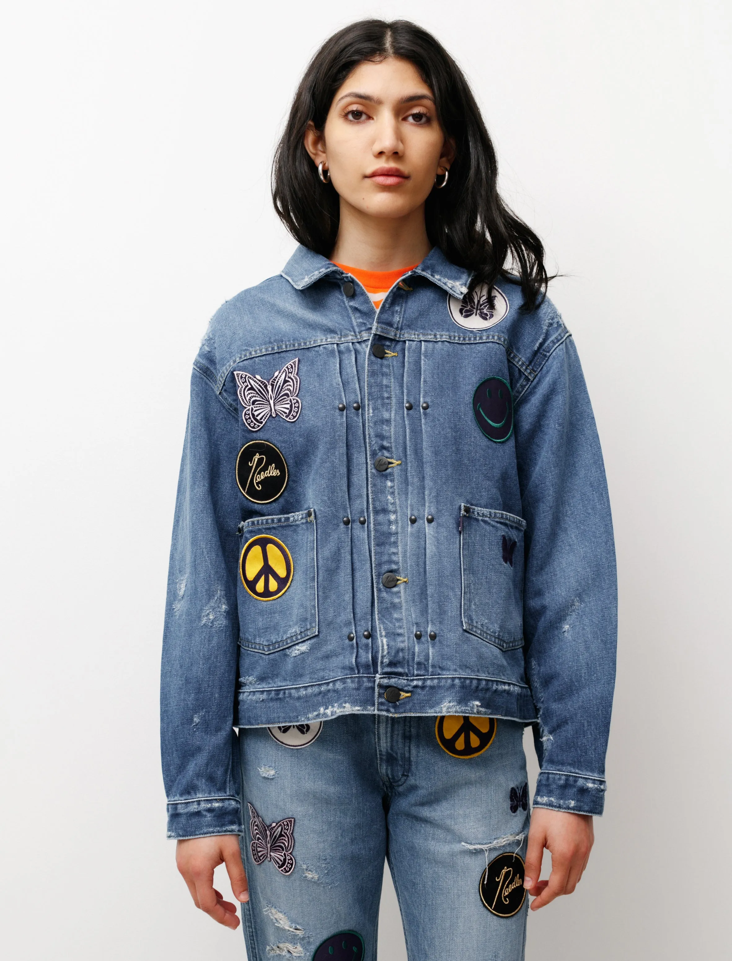 Assorted Patches Jean Jacket