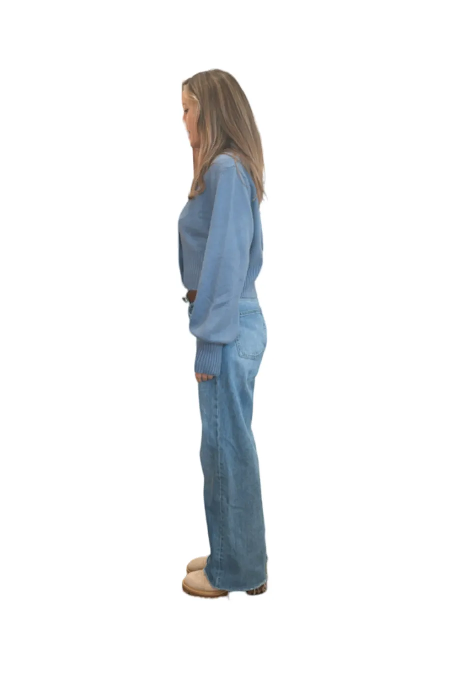 Bec Cashmere Knit Cardigan Infinity Blue