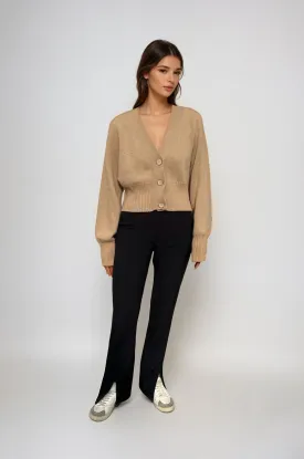 Bec Cashmere Knit Cardigan Tan Bec Cashmere Knit Cardigan Tan