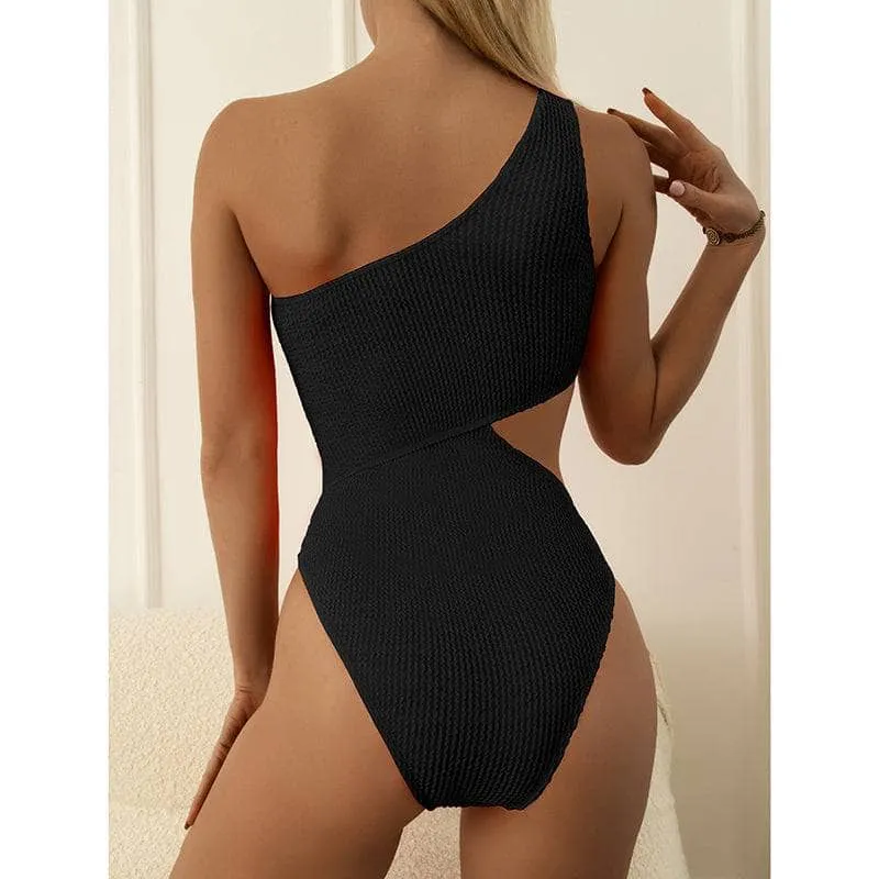 Belarus Slim Fit One Shoulder Swimsuit