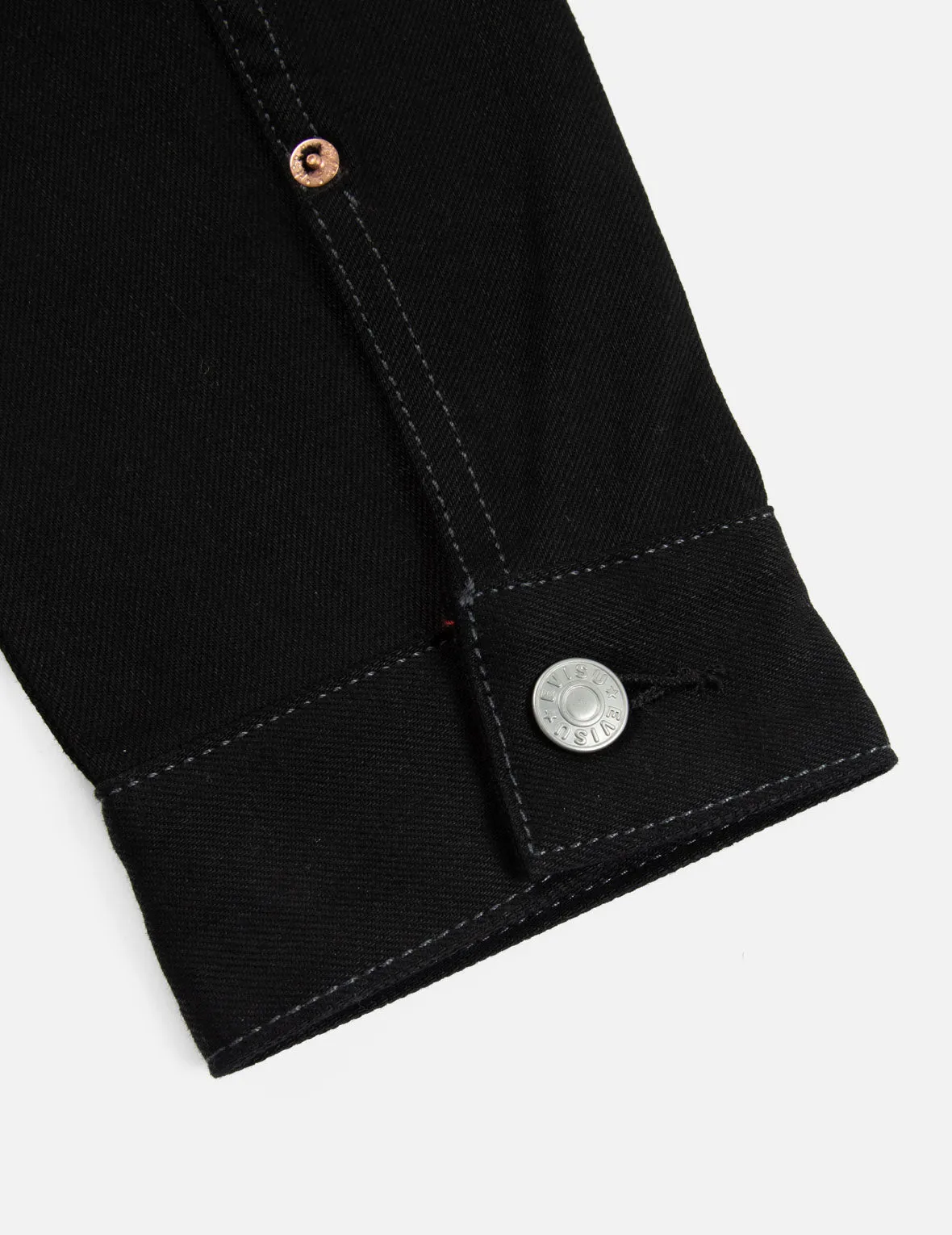 Brocade Pattern Logo and Kamon Embroidered Denim Jacket