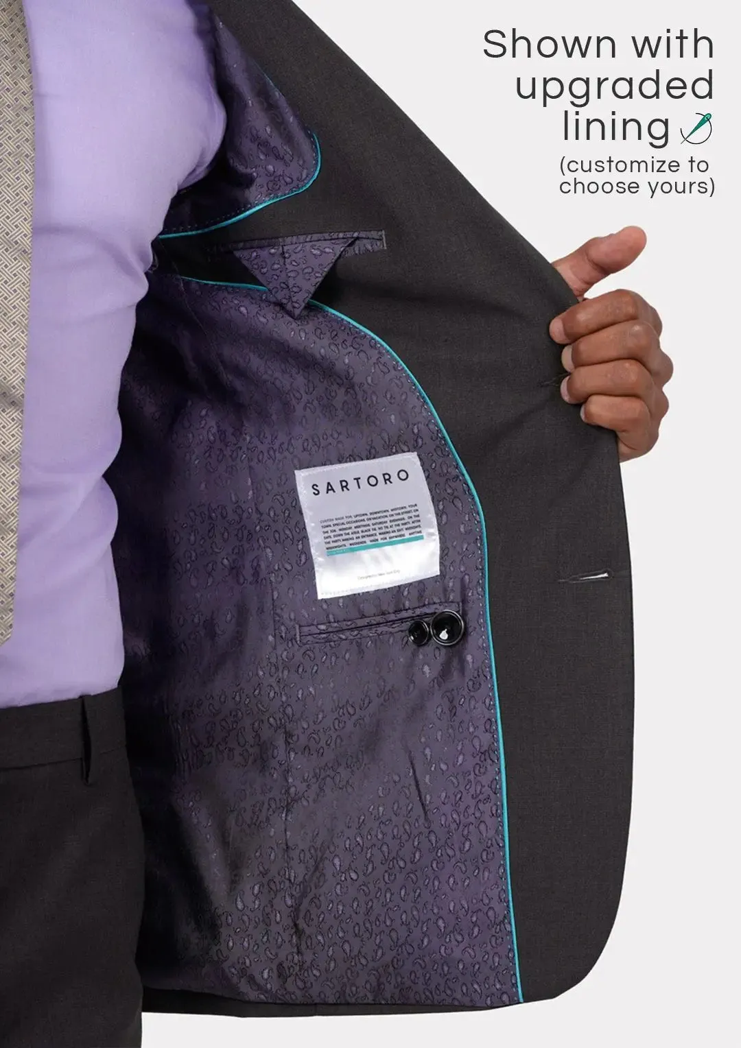 Bryant Charcoal Crosshatch Suit