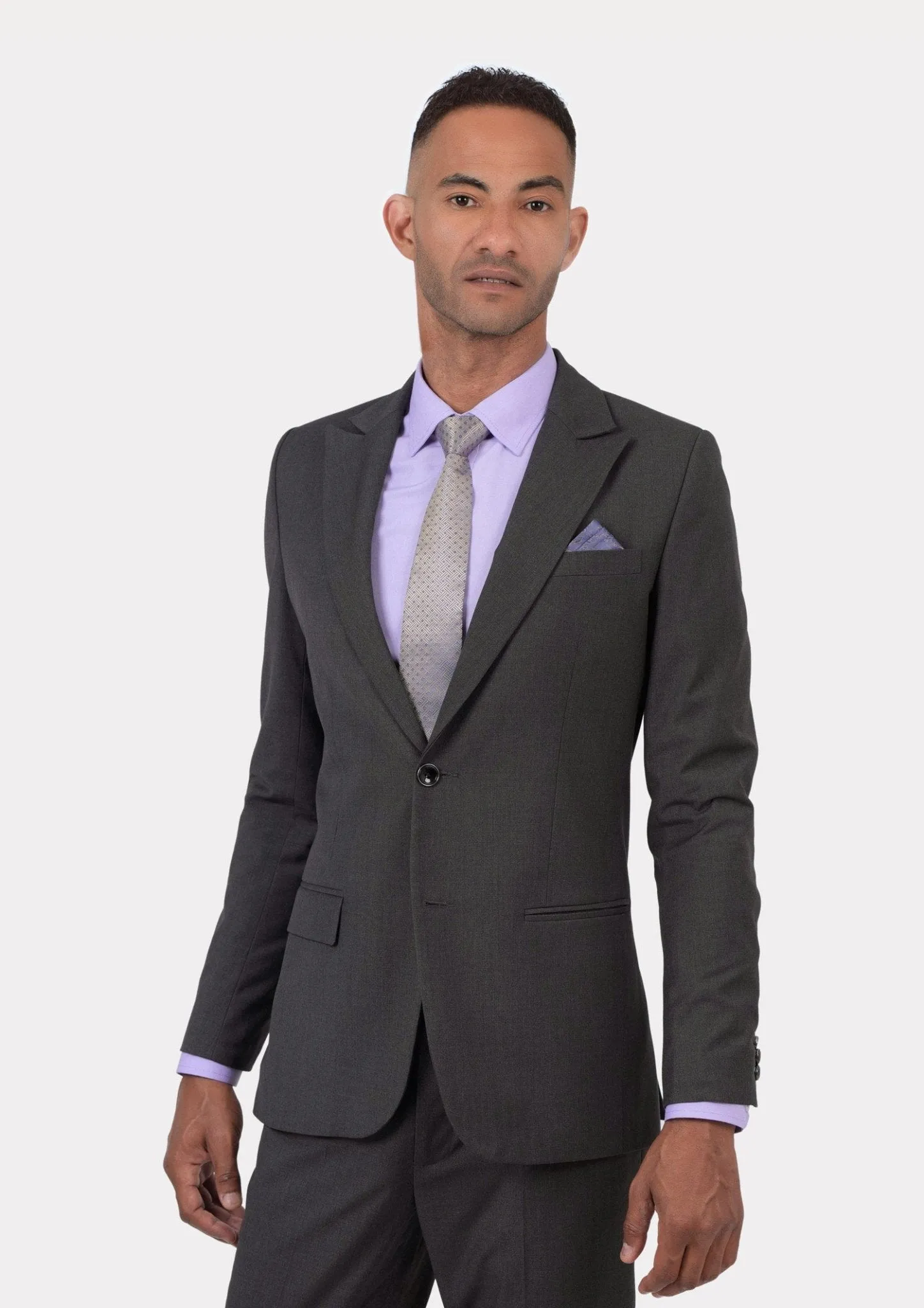 Bryant Charcoal Crosshatch Suit