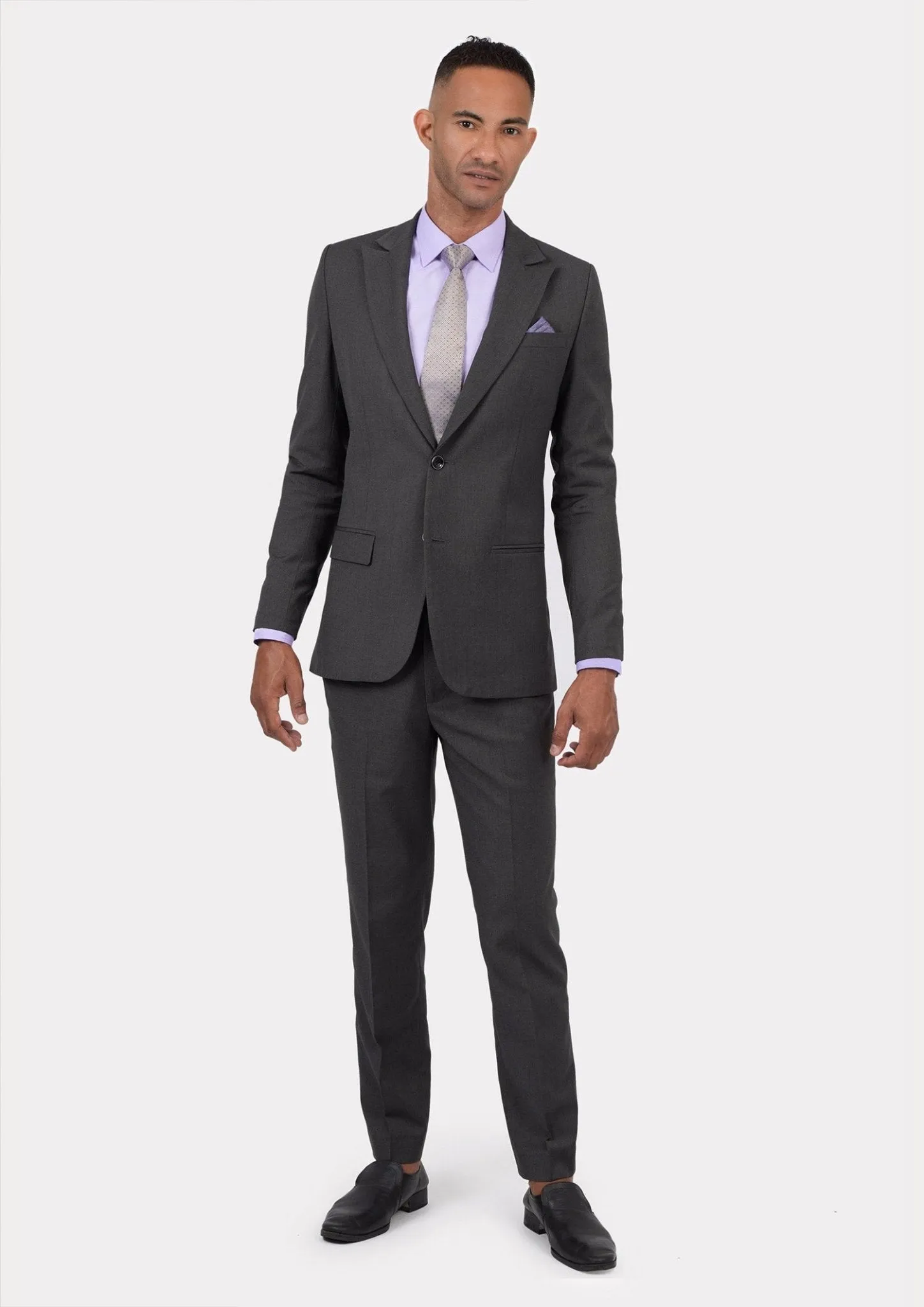 Bryant Charcoal Crosshatch Suit