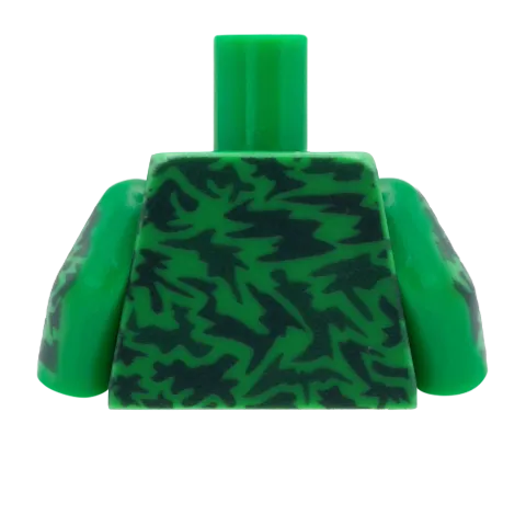 Camouflage Jacket over T Shirt - Custom Design Minifigure Torso