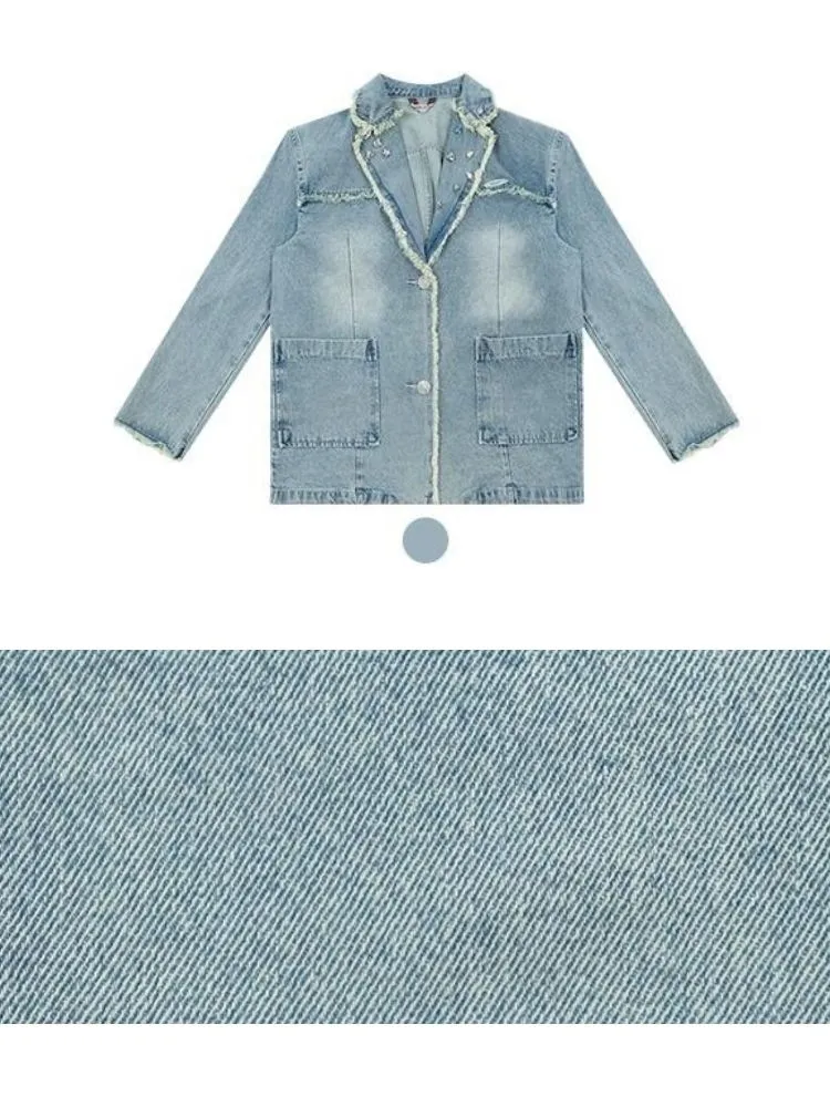 Casual denim suit jacket【s0000003110】