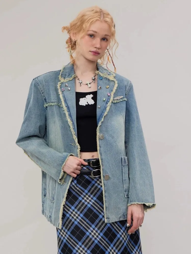 Casual denim suit jacket【s0000003110】