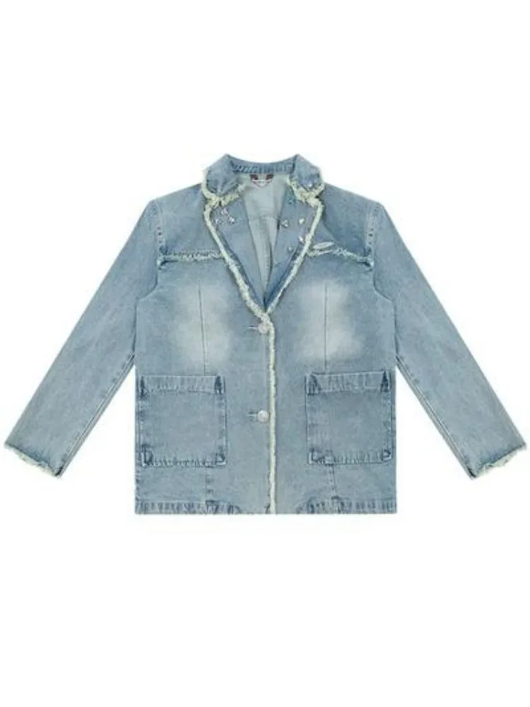 Casual denim suit jacket【s0000003110】