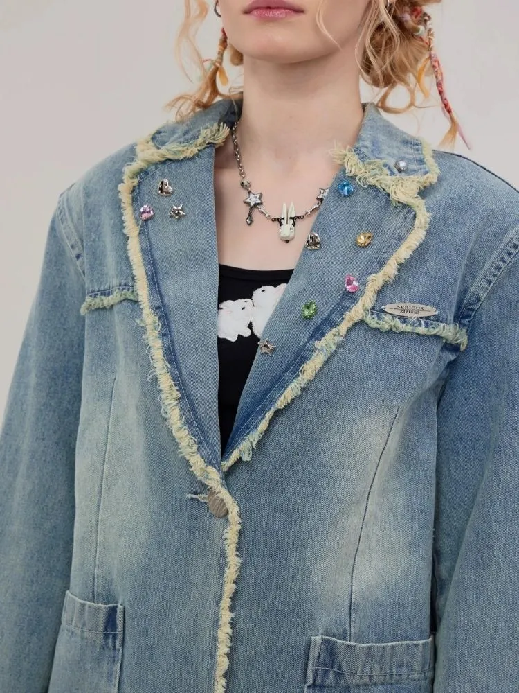 Casual denim suit jacket【s0000003110】