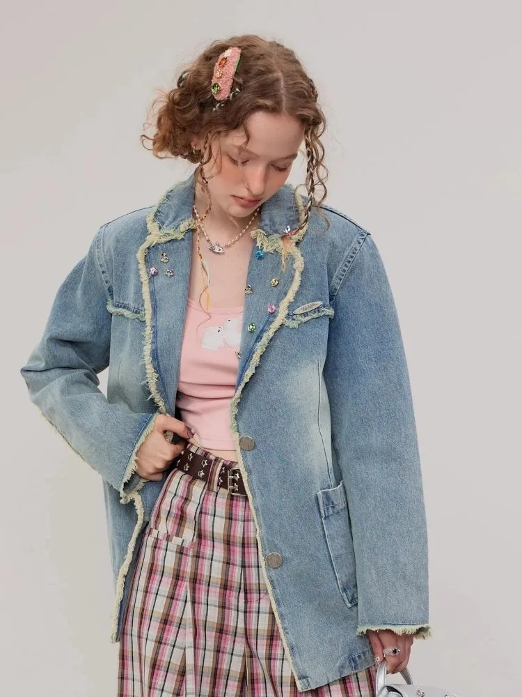 Casual denim suit jacket【s0000003110】