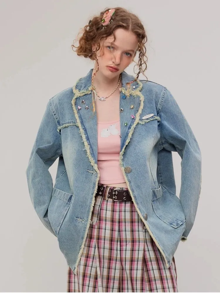 Casual denim suit jacket【s0000003110】