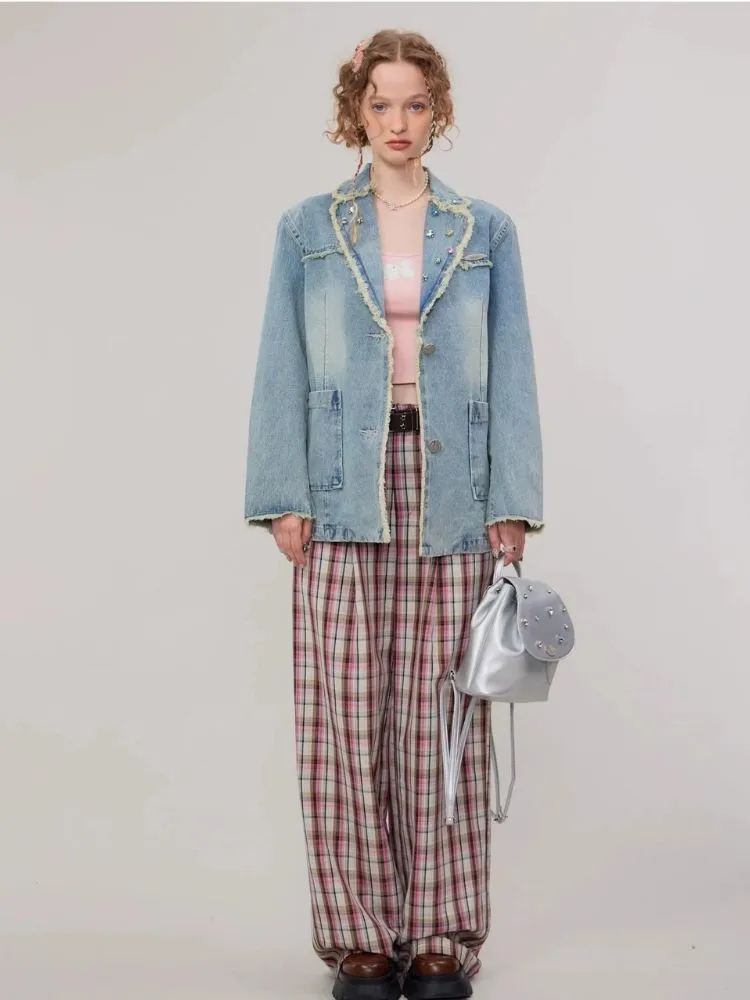 Casual denim suit jacket【s0000003110】
