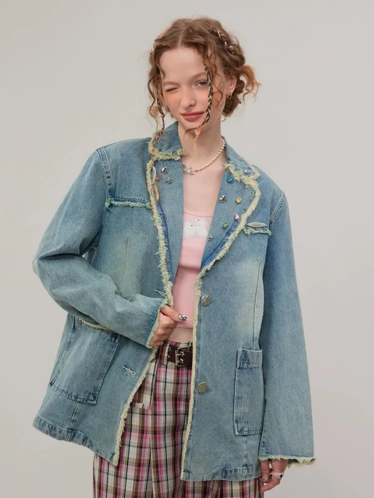 Casual denim suit jacket【s0000003110】