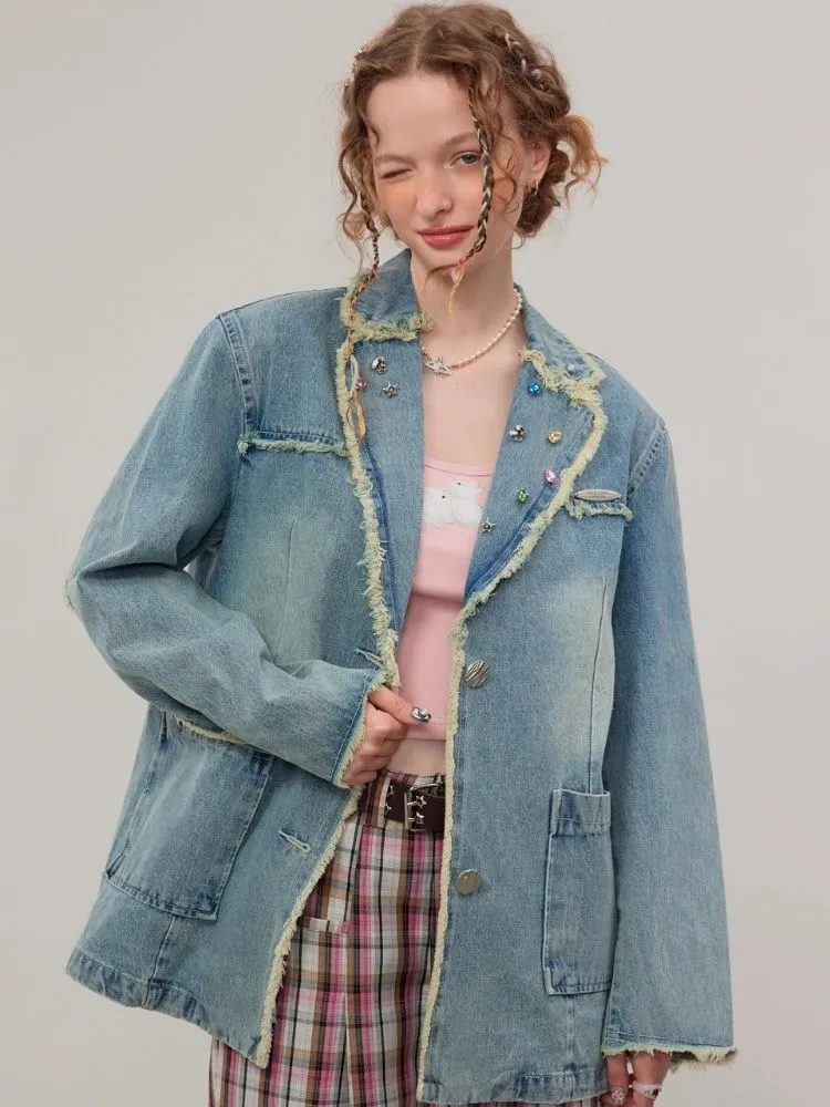 Casual denim suit jacket【s0000003110】