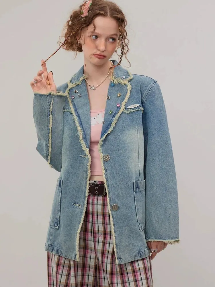 Casual denim suit jacket【s0000003110】
