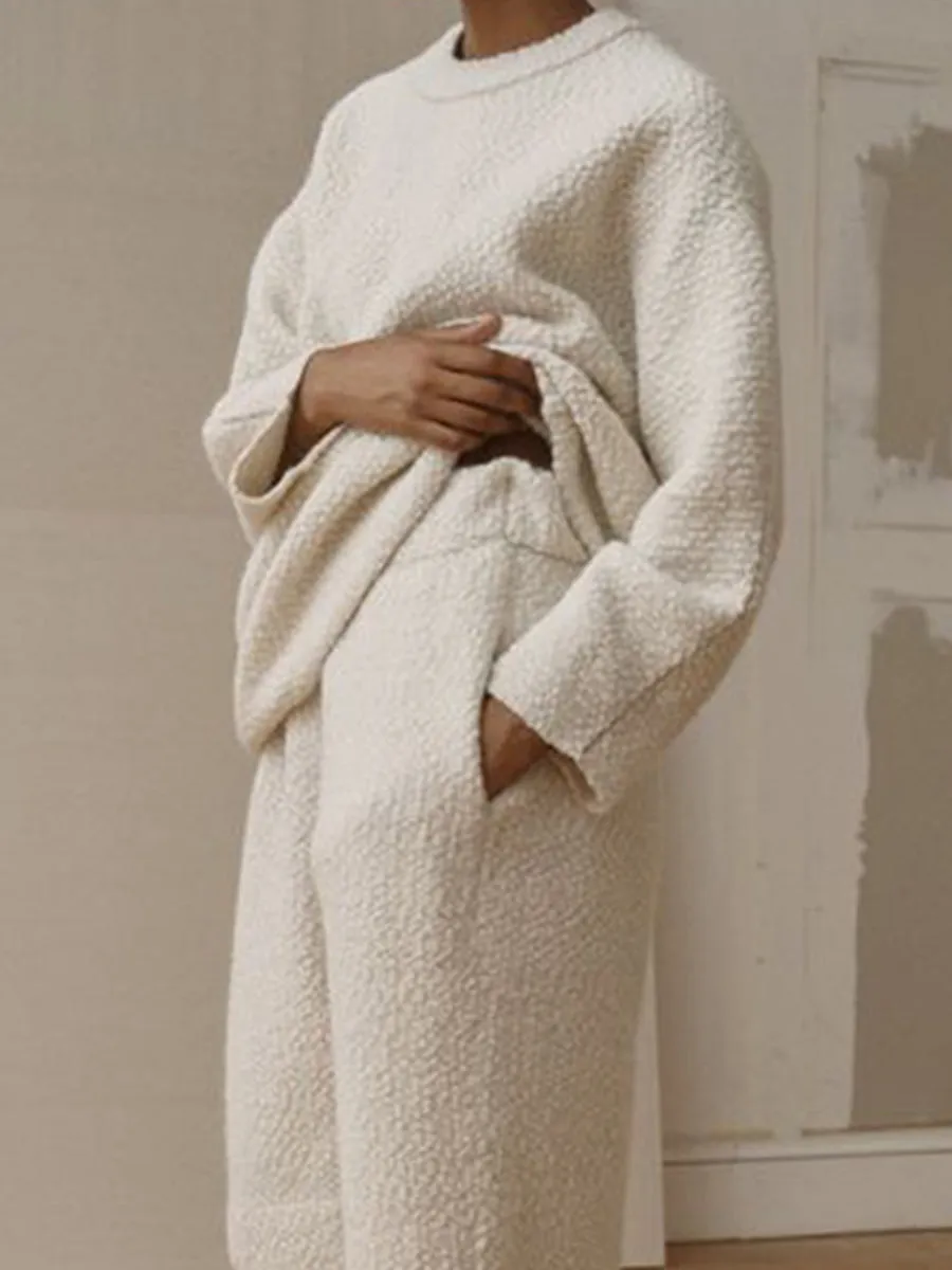 Casual Fashion Round Neck Loose Two-piece Suit