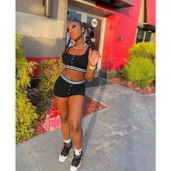 Casual sports solid color shorts vest suit AY3404