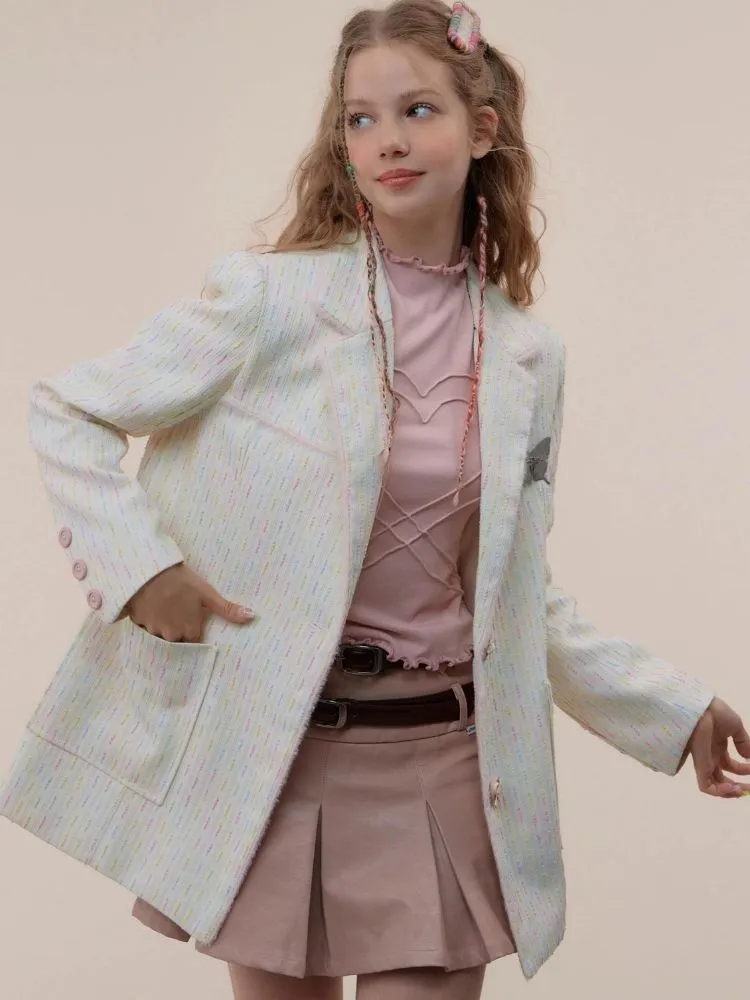 Casual white suit jacket【s0000003779】