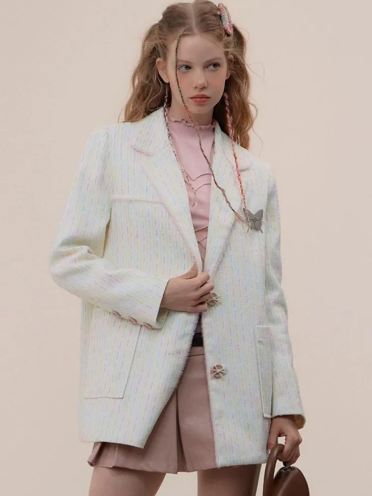 Casual white suit jacket【s0000003779】