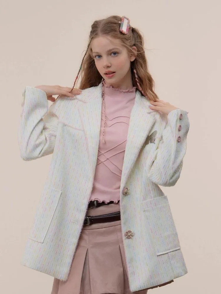 Casual white suit jacket【s0000003779】