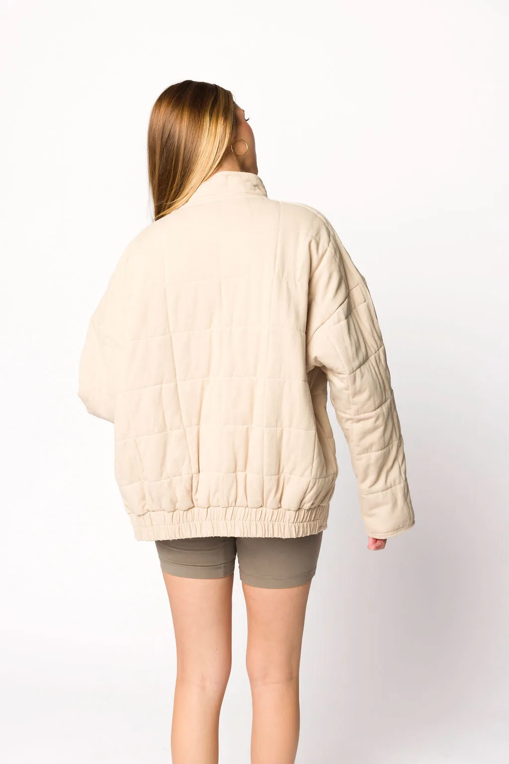 Cecilia Quilted Jacket in Bone