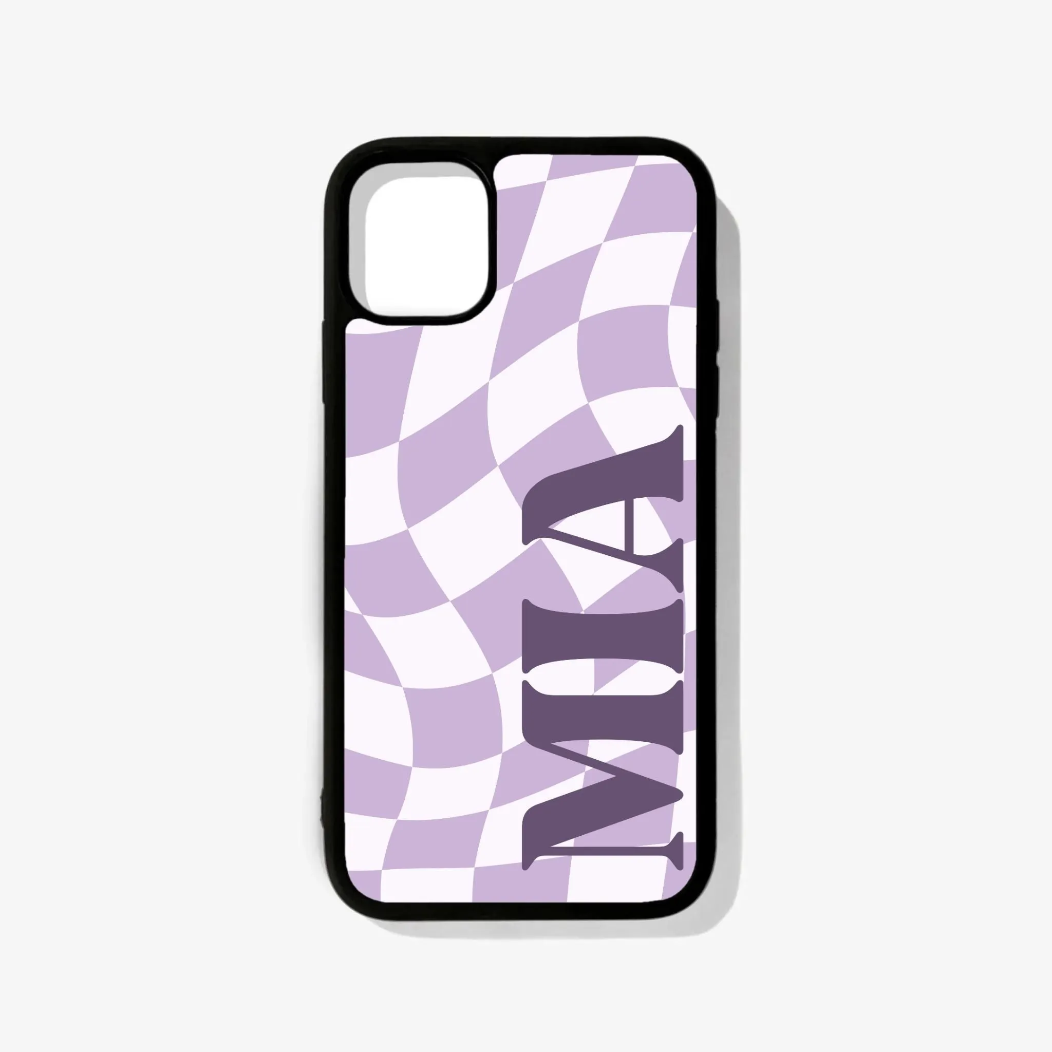 Checkered Name Glass Case