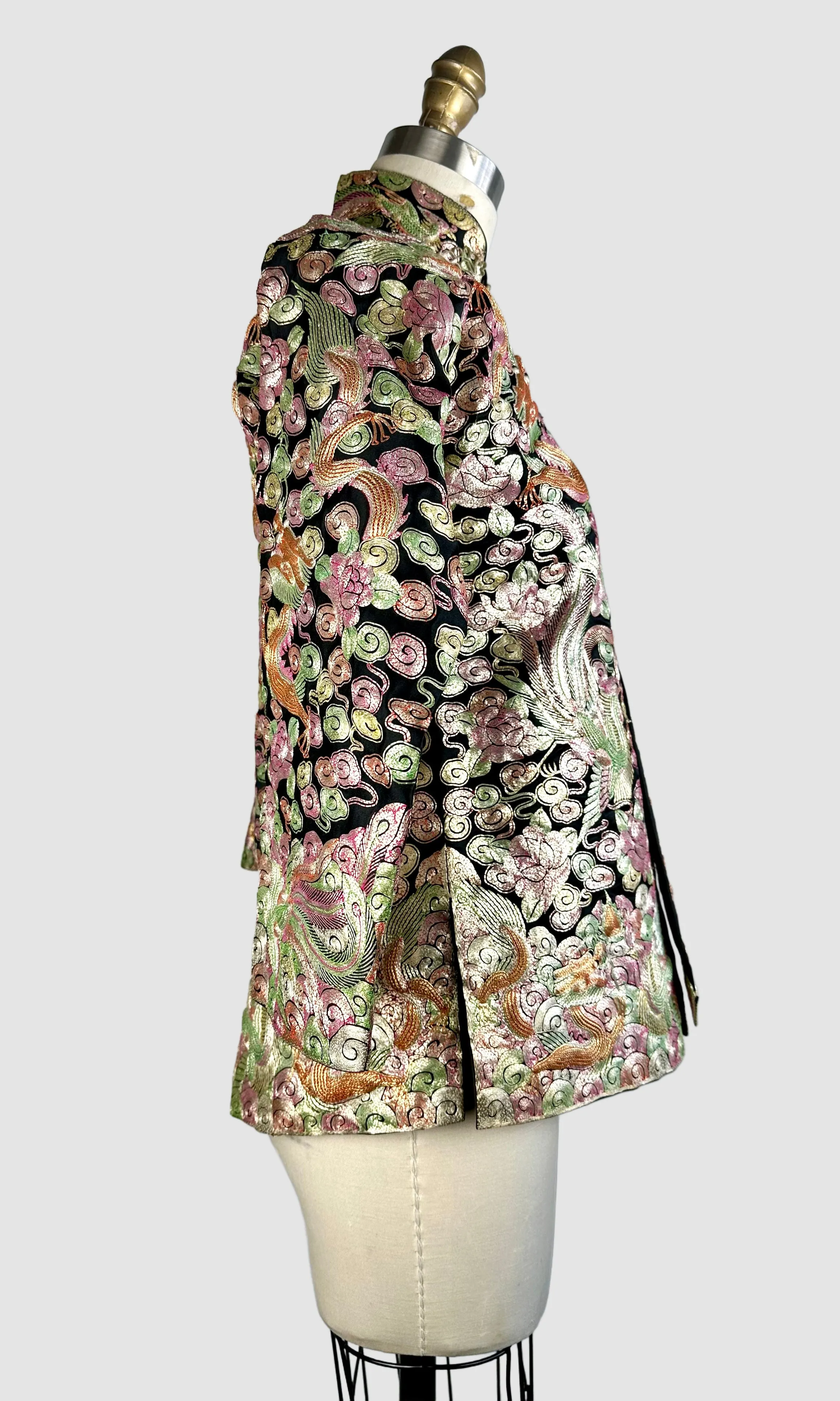 CHINESE EMBROIDERED Vintage 30s Wedding Jacket • X-Small