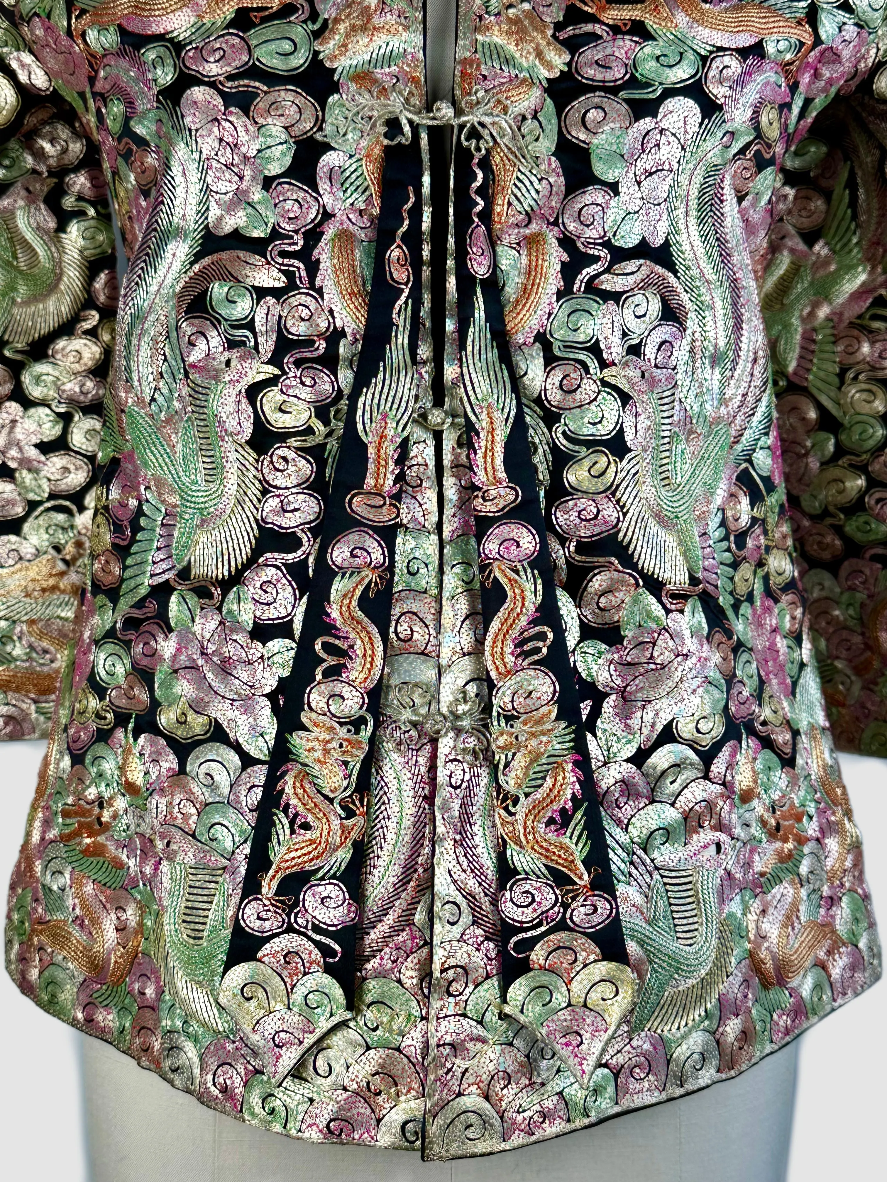 CHINESE EMBROIDERED Vintage 30s Wedding Jacket • X-Small