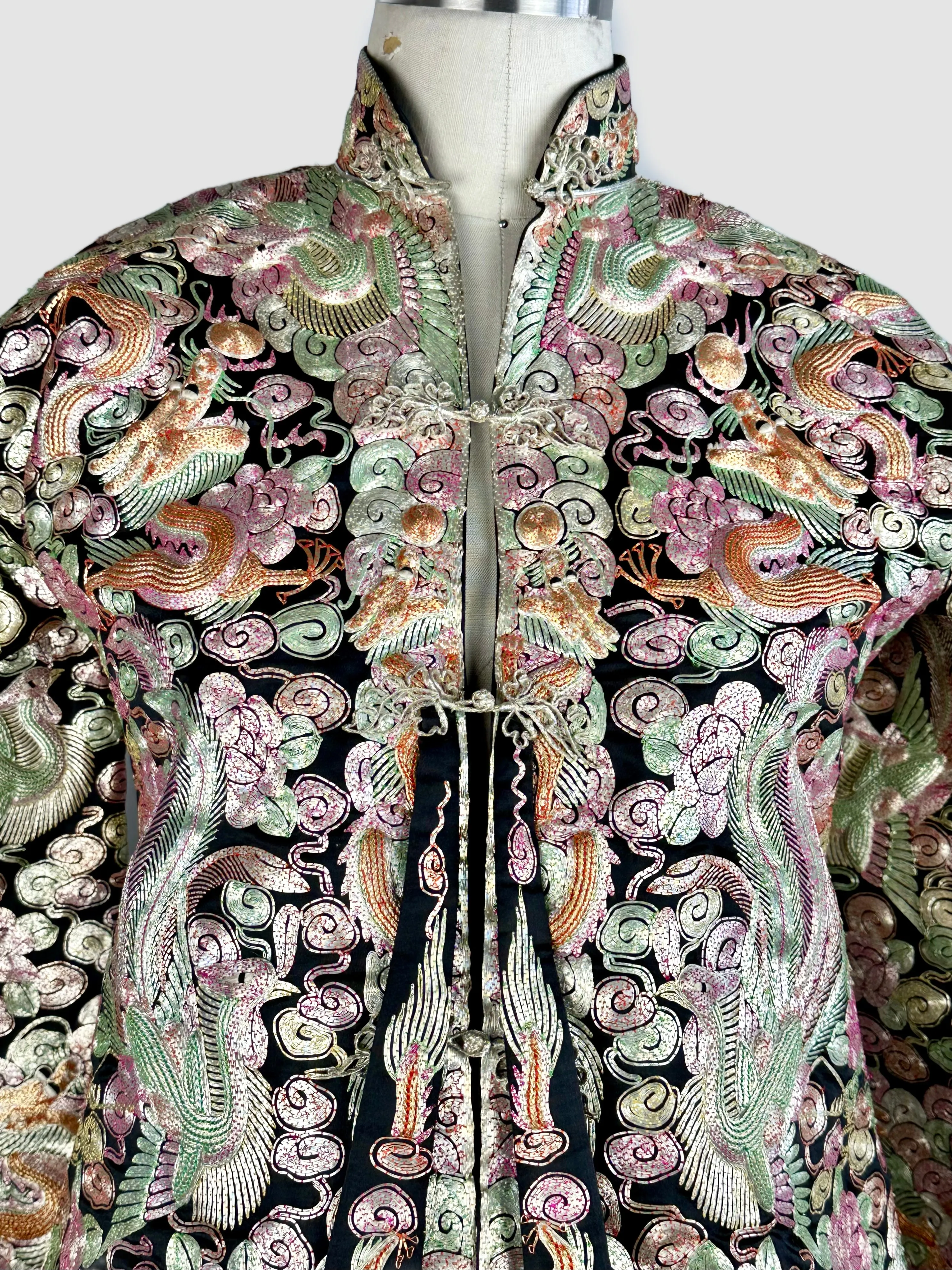 CHINESE EMBROIDERED Vintage 30s Wedding Jacket • X-Small