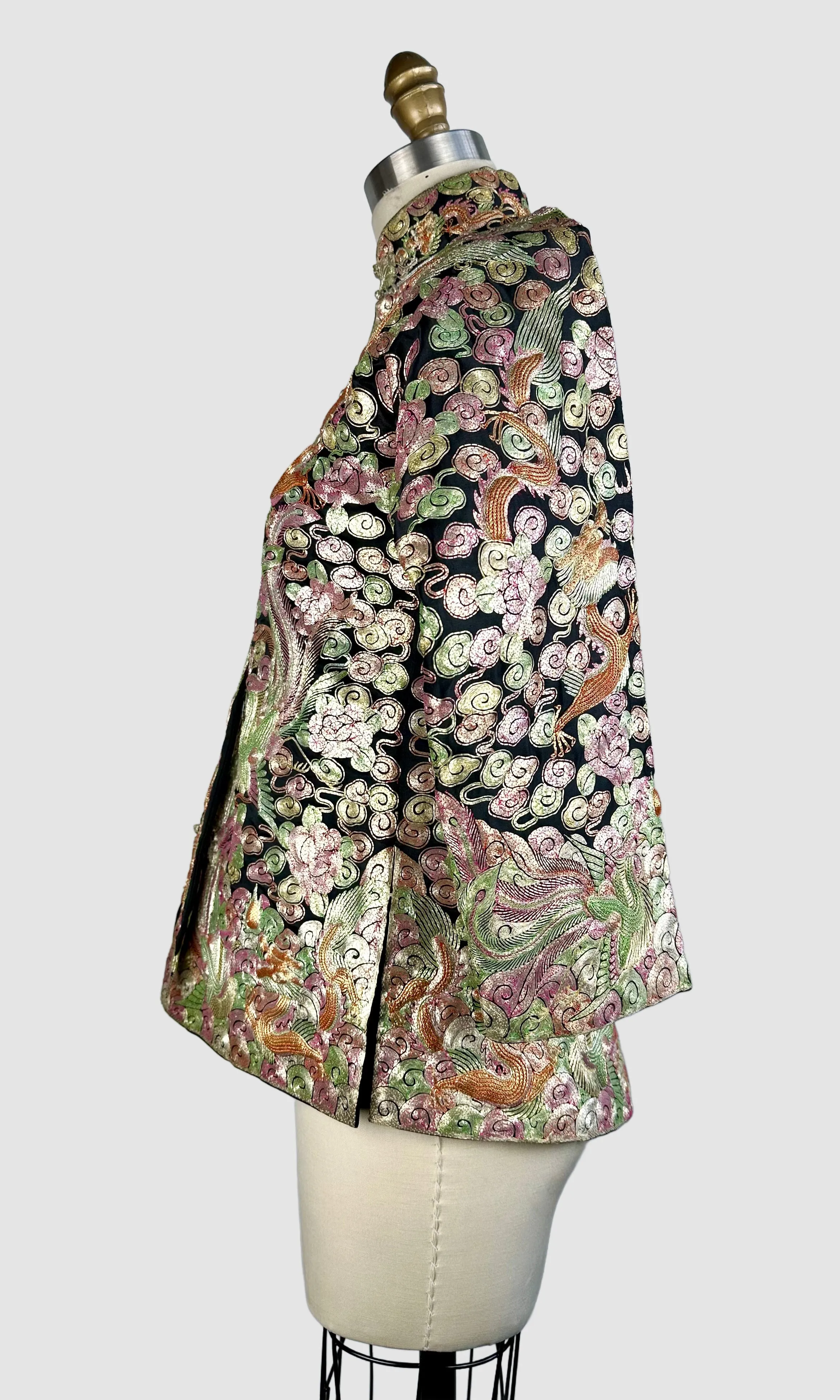 CHINESE EMBROIDERED Vintage 30s Wedding Jacket • X-Small