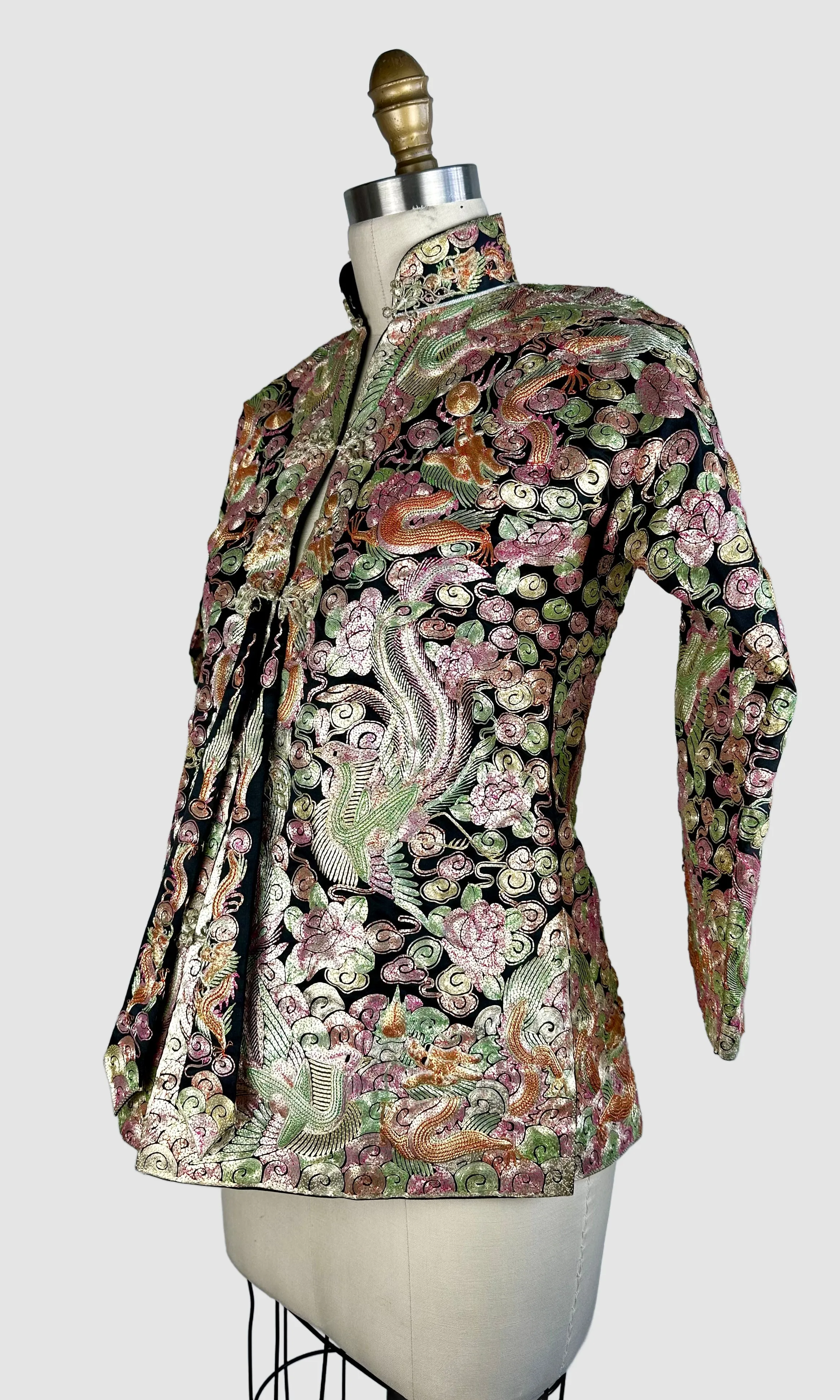 CHINESE EMBROIDERED Vintage 30s Wedding Jacket • X-Small