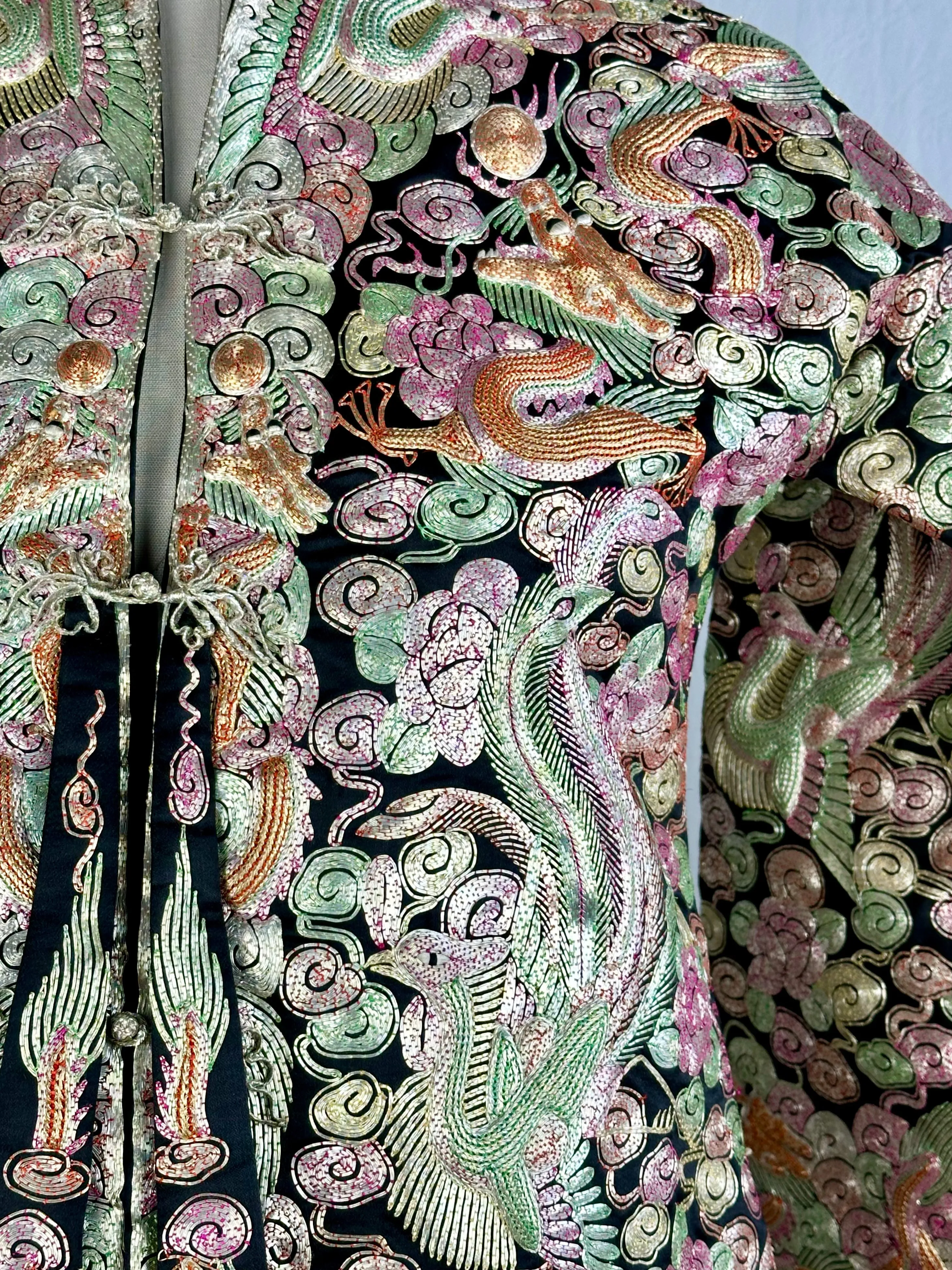 CHINESE EMBROIDERED Vintage 30s Wedding Jacket • X-Small