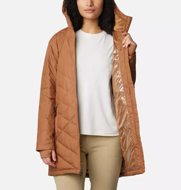 Columbia Ladies Camel Brown Heavenly Long Hooded Jacket