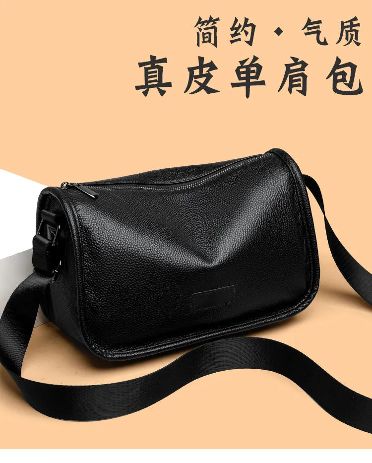 deanwangkt  New Men's Leather Shoulder Bag First Layer Cowhide Messenger Bag Business Casual Small Crossbody Bag Large Capacity Soft Cowhide Back