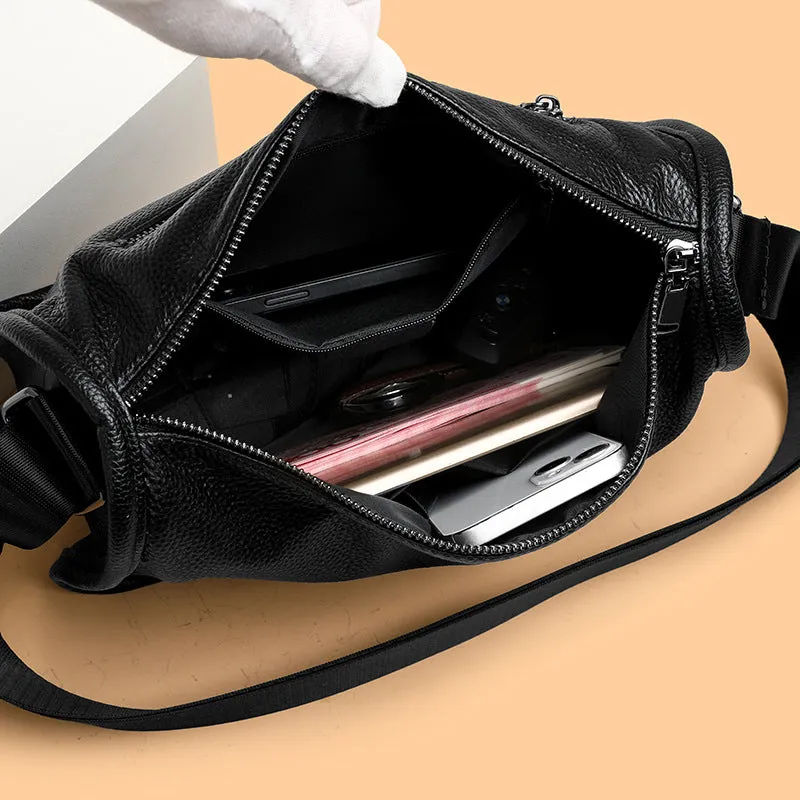 deanwangkt  New Men's Leather Shoulder Bag First Layer Cowhide Messenger Bag Business Casual Small Crossbody Bag Large Capacity Soft Cowhide Back