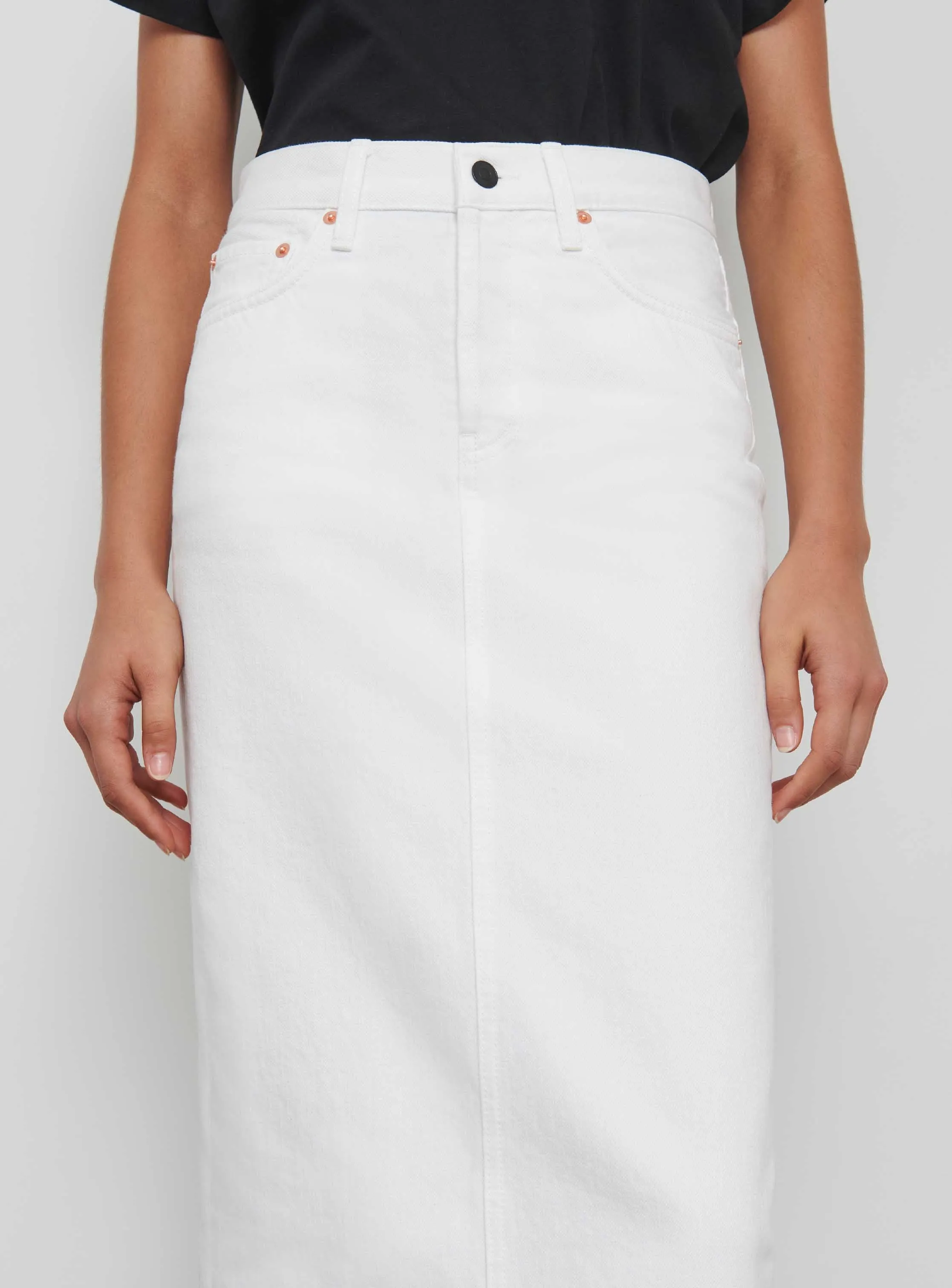 Denim Column Skirt