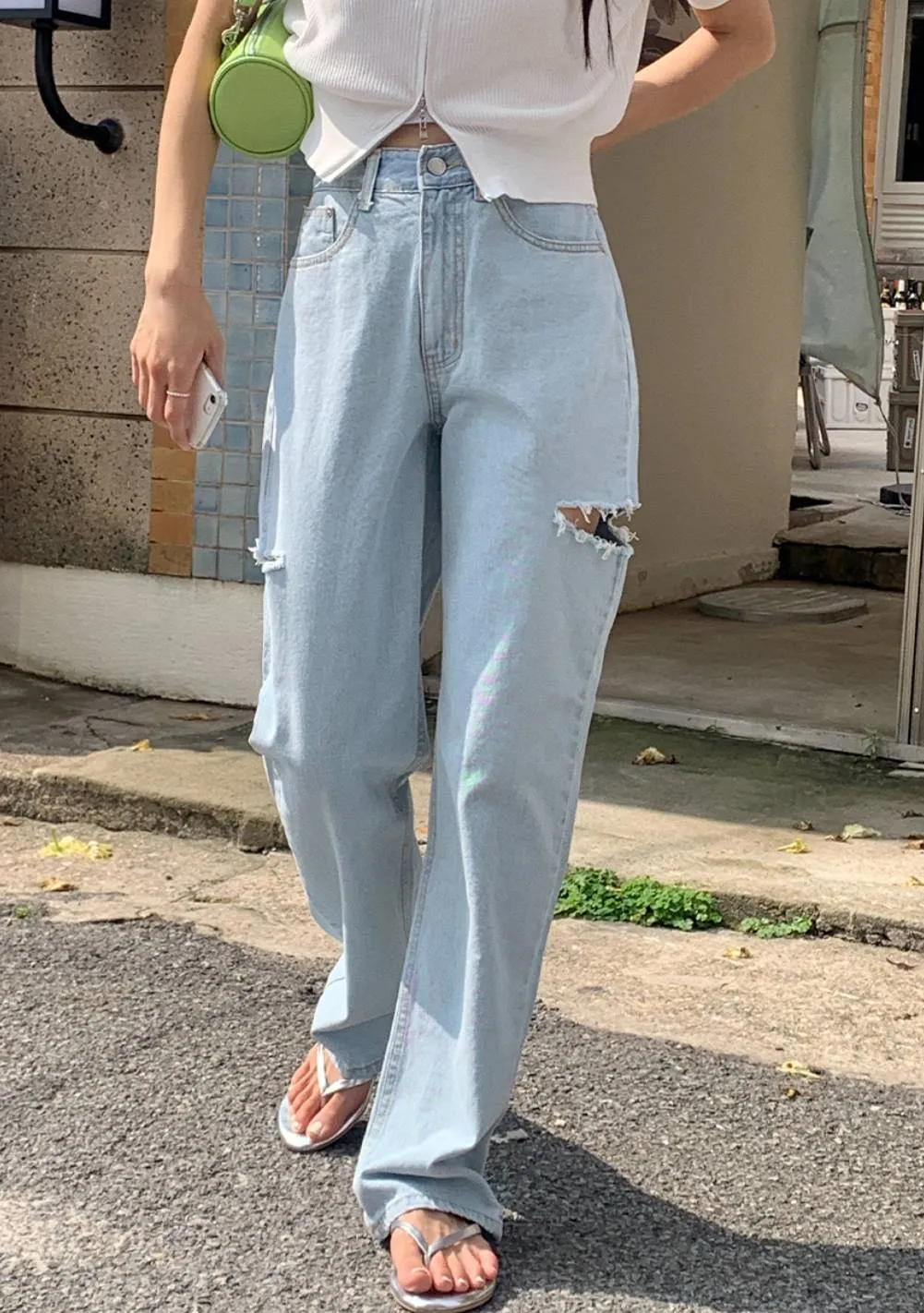 Donna Distressed Denim Jeans