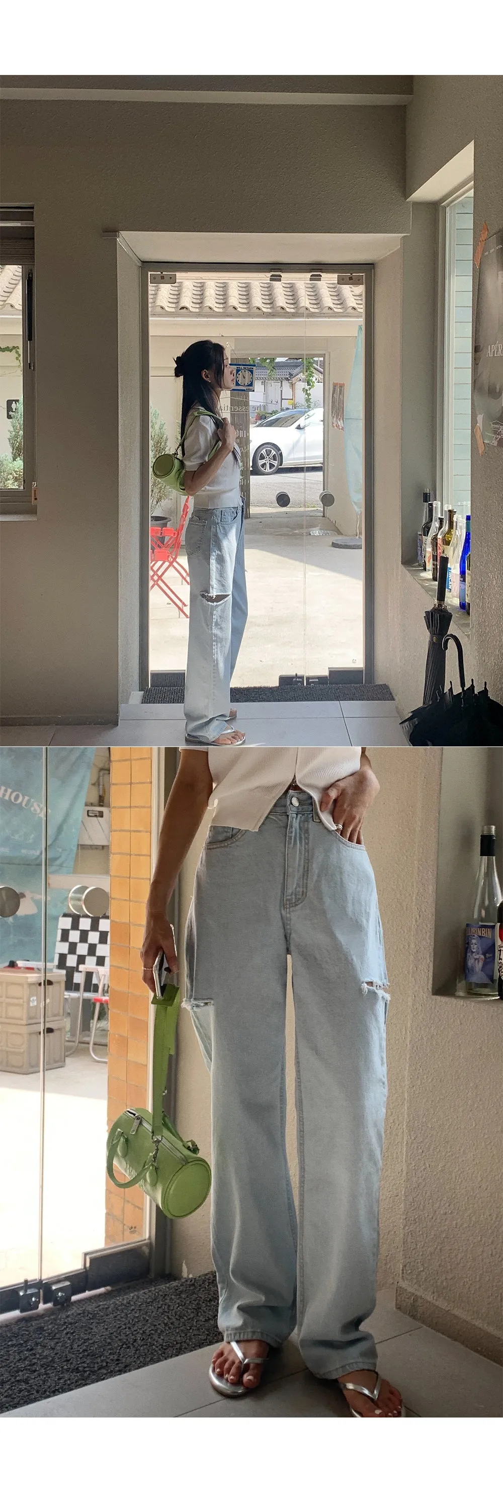 Donna Distressed Denim Jeans