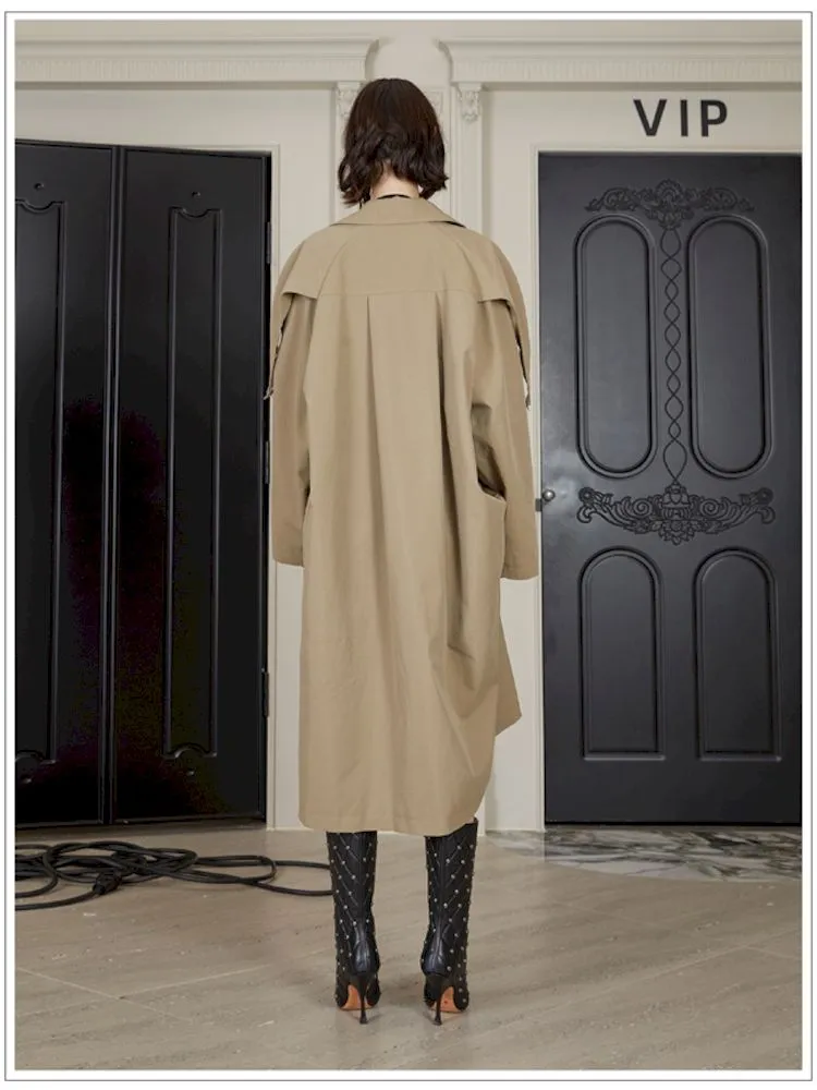 Double Breasted Buckle Strap Trench Coat【s0000006812】