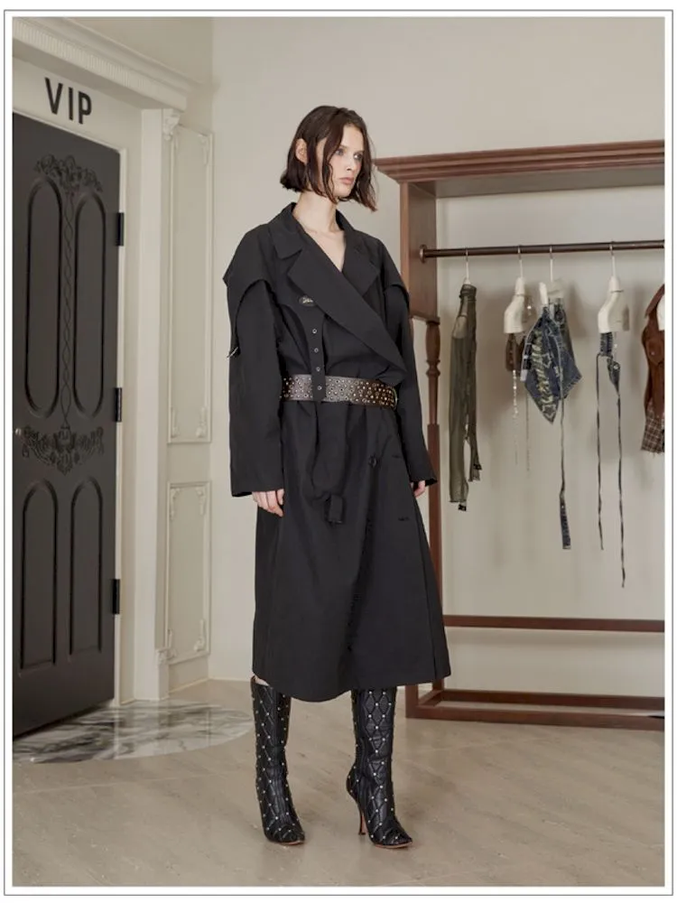 Double Breasted Buckle Strap Trench Coat【s0000006812】