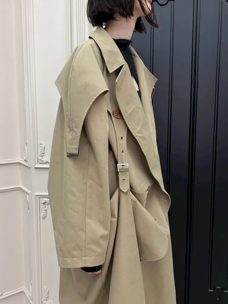 Double Breasted Buckle Strap Trench Coat【s0000006812】