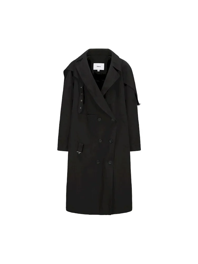 Double Breasted Buckle Strap Trench Coat【s0000006812】